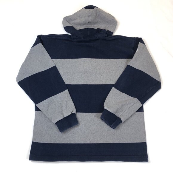 Villanova Lacrosse Barbarian Hooded Striped Rugby Long Sleeve #17 Mens Large - Picture 12 of 13